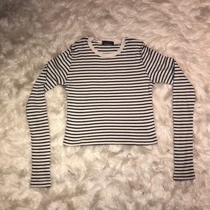 Striped longsleeve mid drift Brandy Melville top
